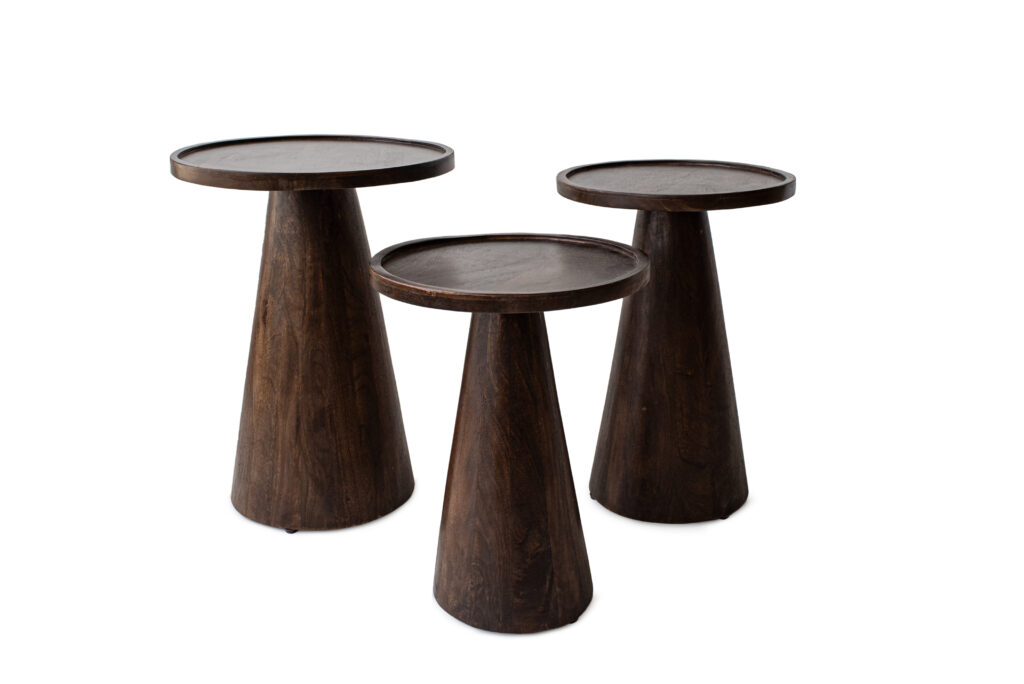 SET DE 3 MESAS DE MADERA SET DE 3 MESAS DE MADERA