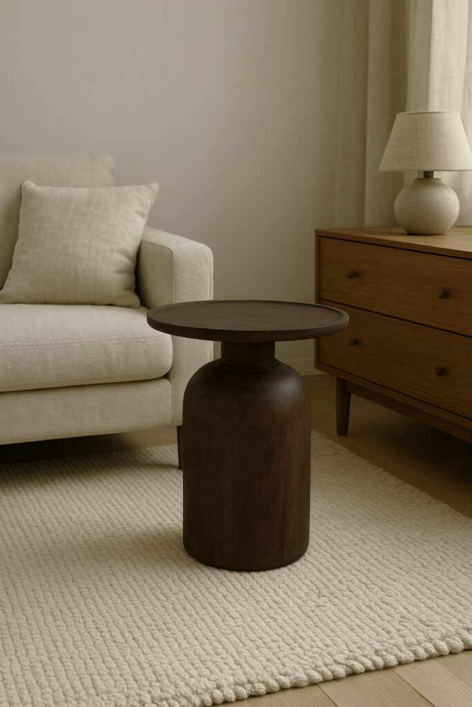 MESA AUXILIAR DISEÑO MADERA COLOR OSCURO MESA AUXILIAR DISEÑO MADERA COLOR OSCURO